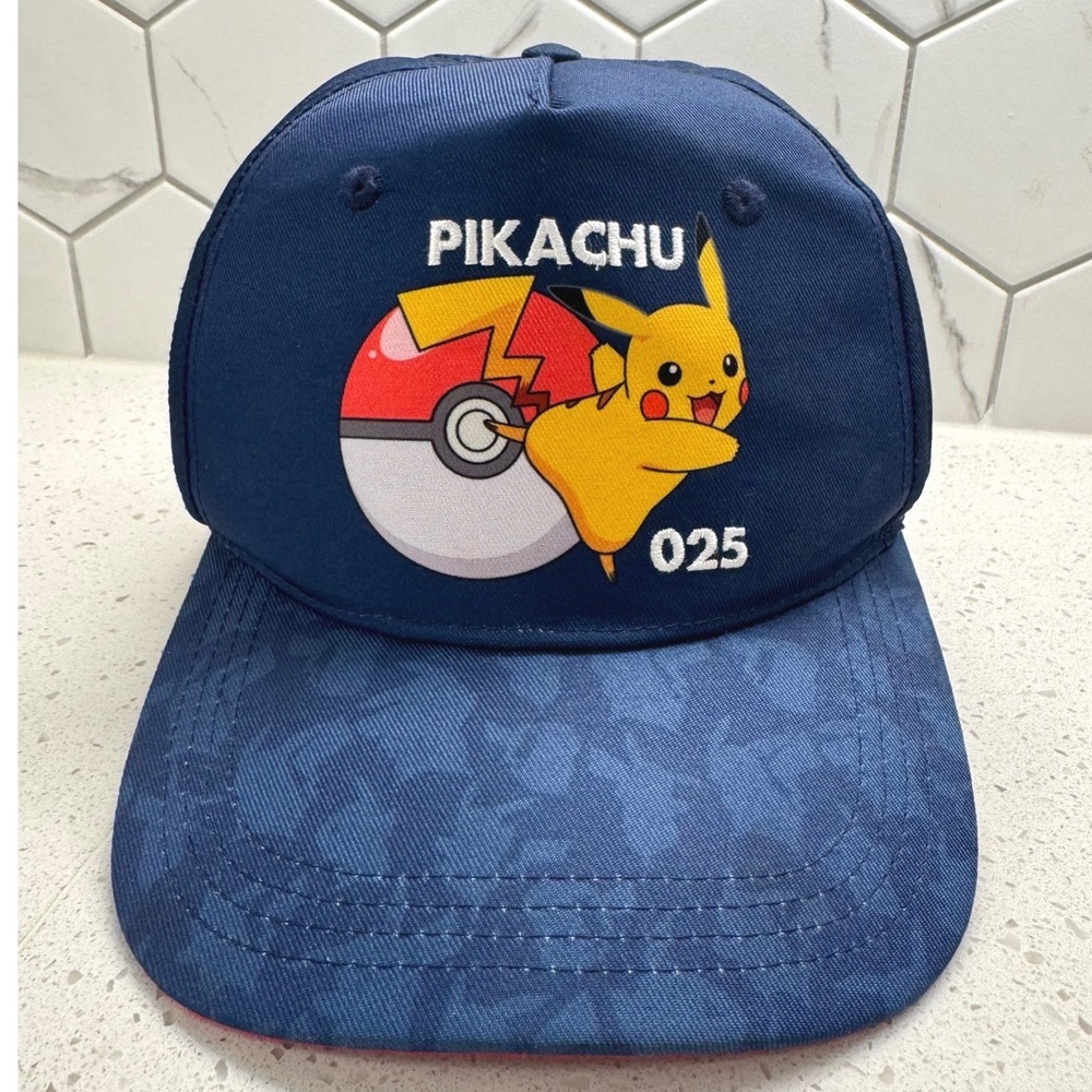 Pokemon Pikachu Hat Unisex OS Navy Blue Good Snapback Baseball Cap SB9H6WPOK